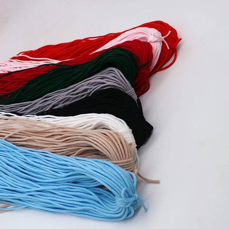 20y verstelbaar masker naaien elastische band drawstring polypropyleen vezel lus kleur masker lanyard touw diy naaien benodigdheden 3-5 mm
