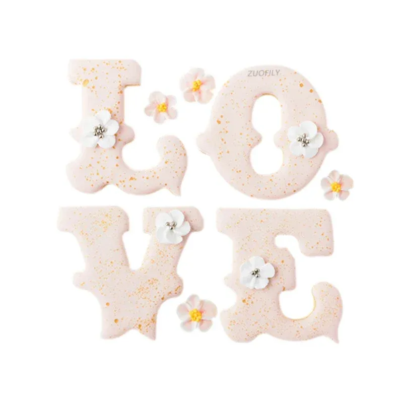 26 letra alfabeto a-z forma mofo biscoito cortadores de açúcar mofo fondent cutter amor