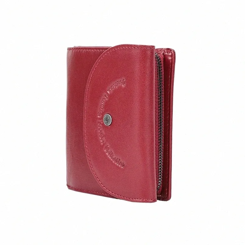 CTACTの小さな財布の女性本物の革cowhide fi wadies wallets zipperかわいいコイン財布女性のためのM6Jf＃
