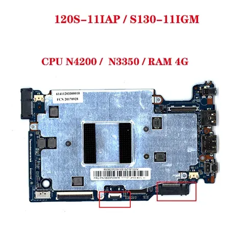 Scheda madre per Lenovo 120S11iap S13011IGM Laptop Madono con CPU N4200 / N3350 RAM 4GB Supporto M2 HDD Test 100%