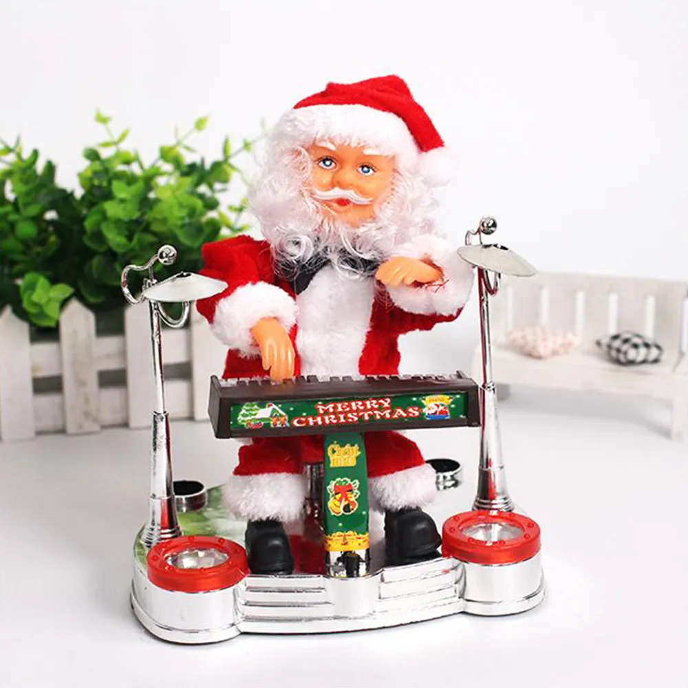 Piano elettronico Babbo Natale Gift Musica Bambola di Natale Ornamento bambini Ornamenti la festa di Capissima Regalo di Capodanno 3