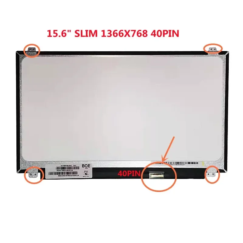 Skärm 15.6 '' Slim Laptop LCD LTN156AT35 N156BGELB1 L31 L41 LTN156AT20 LTN156AT35 B156XW04 V.5 LP156WH3 TLS1 NT156WHMN10 40PIN K4