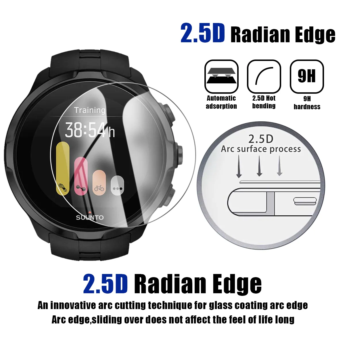 Tempered Glass Protective Film Guard For Suunto Spartan Sport wrist HR Baro/ 9 7 5 3 Baro Smart Watch Toughened Screen Protector