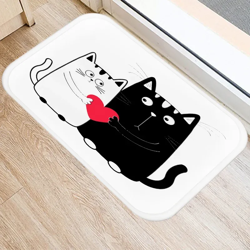 CAT CAT IMPRESSIONAÇÃO DA COZINHA TAPAGEM DA PORTA 40*60 CM VELUTO DE VELVETO DE VELVETO DE BORMA