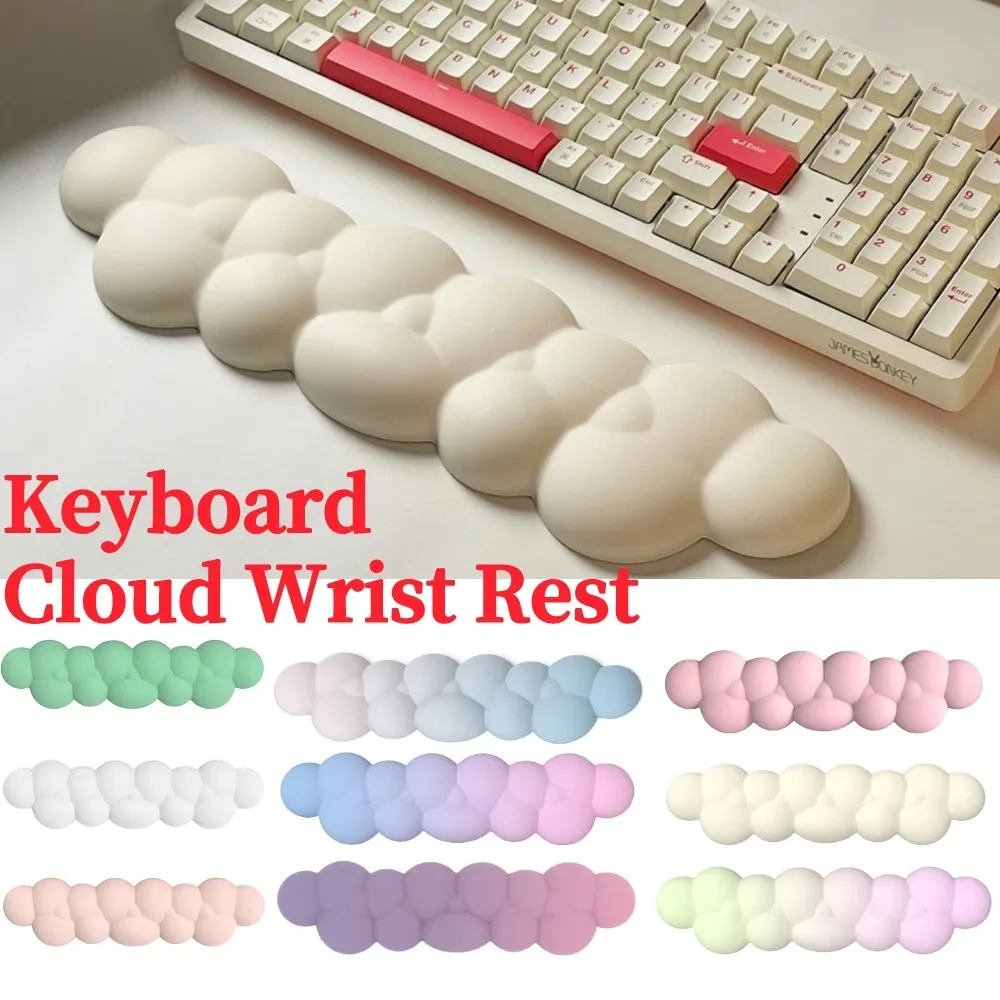 Accessoires clavier clavier poignet repos ergonomique clavier du clavier de poignet non glisser la mousse à mémoire douce pour 100 touches 87 touches 68 keys tapis clavier