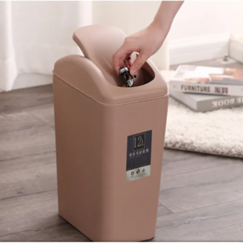 8L/12L trash can household Thicken plastic kitchen bathroom Waste Bin living room Toilet Trash can Office Paper Basket mx9121611