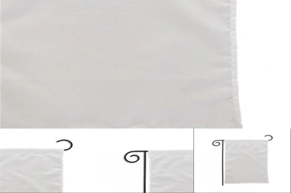 Blanco sublimatietuin 100 polyester blanco witte banner vlaggen dubbele zijden Drukte warmteoverdracht afdrukkende tuin banner 35 cm 9332986