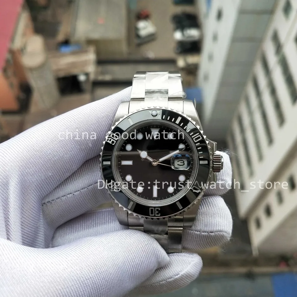 Obejrzyj klasyczny BP Factory BP 40 mm rozmiar 8 kolor czarny zielony niebieski ramka ceramiczna 2813 Automatyczny ruch BPF Luminous Dial255Q