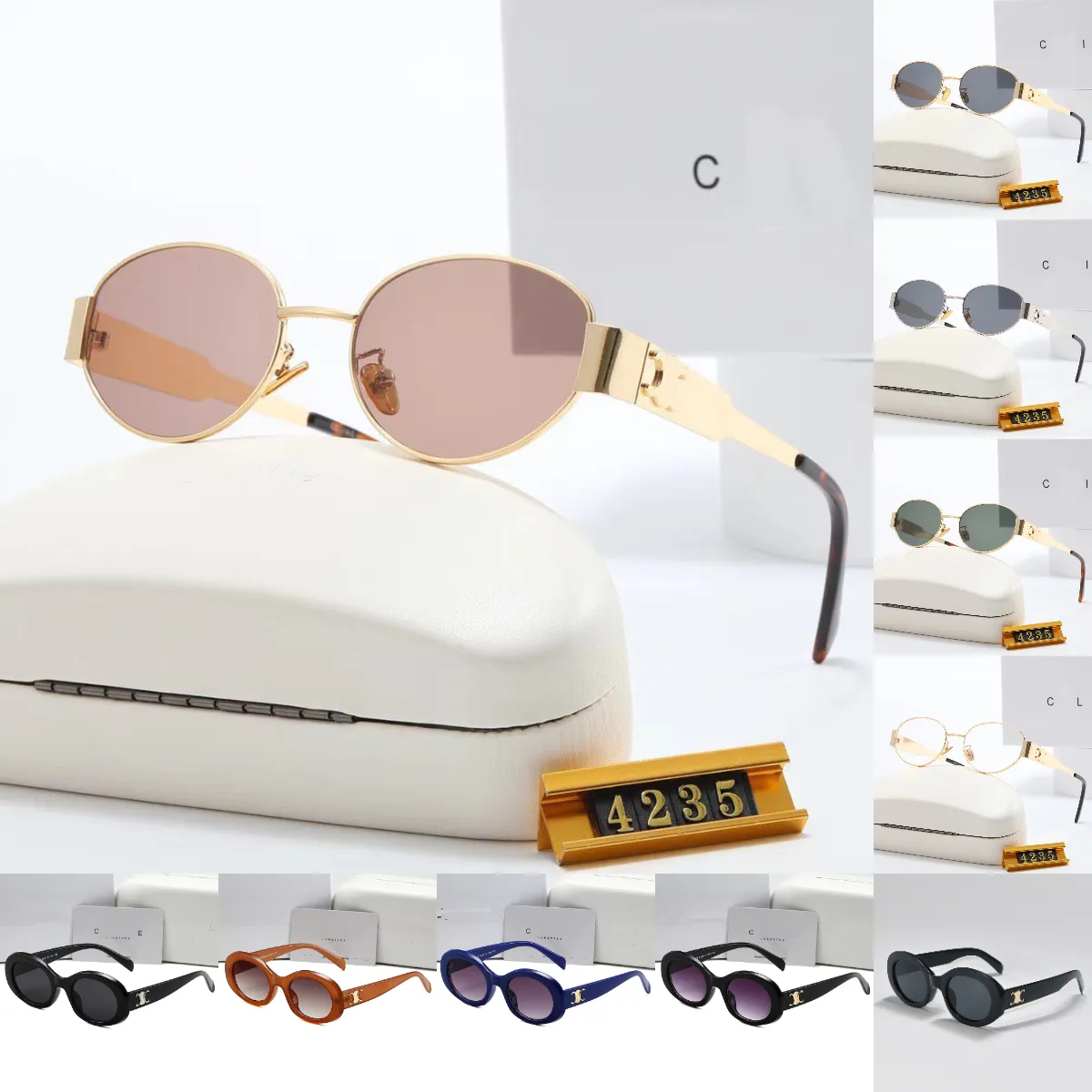 Designer Women of Sun occhiali da sole Occhiali da sole Occhiali da sole Prevenire gli occhiali Uv400 Sprotti di guida a telaio pieno Gli occhiali da sole