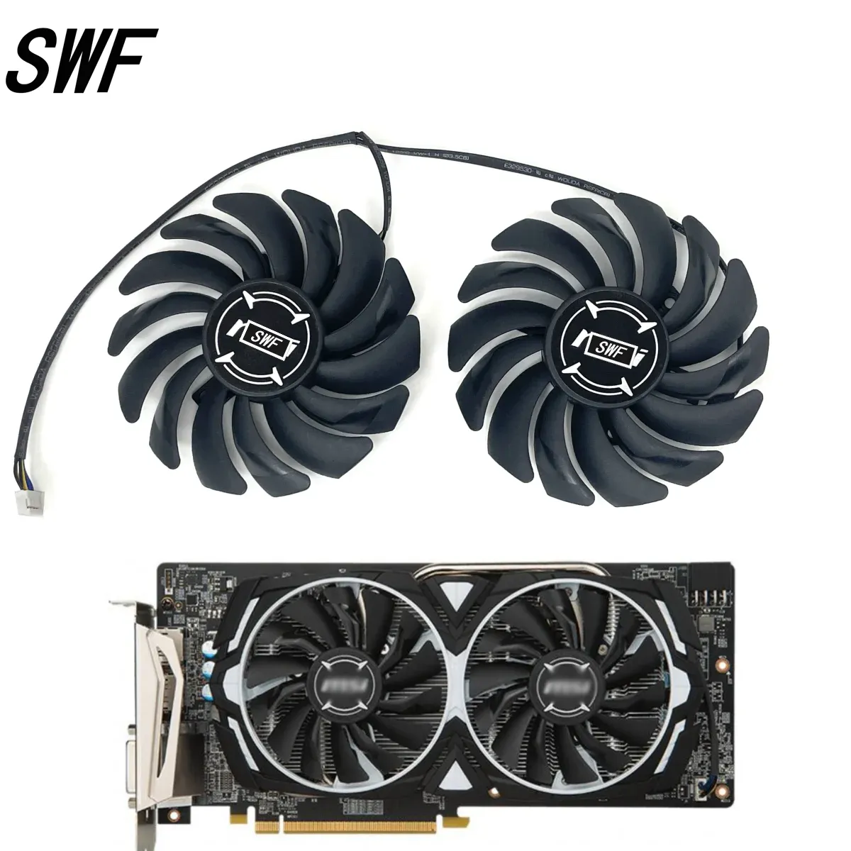 PADS NOUVEAU 2PCS / LOT 87MM PLD09210S12HH 4PIN RX580 RX570 Graphics VIDEO VIDE FAN FAN POUR MSI RX 470 480 570 580 FAN FANTER DE COFRETER ARMUR