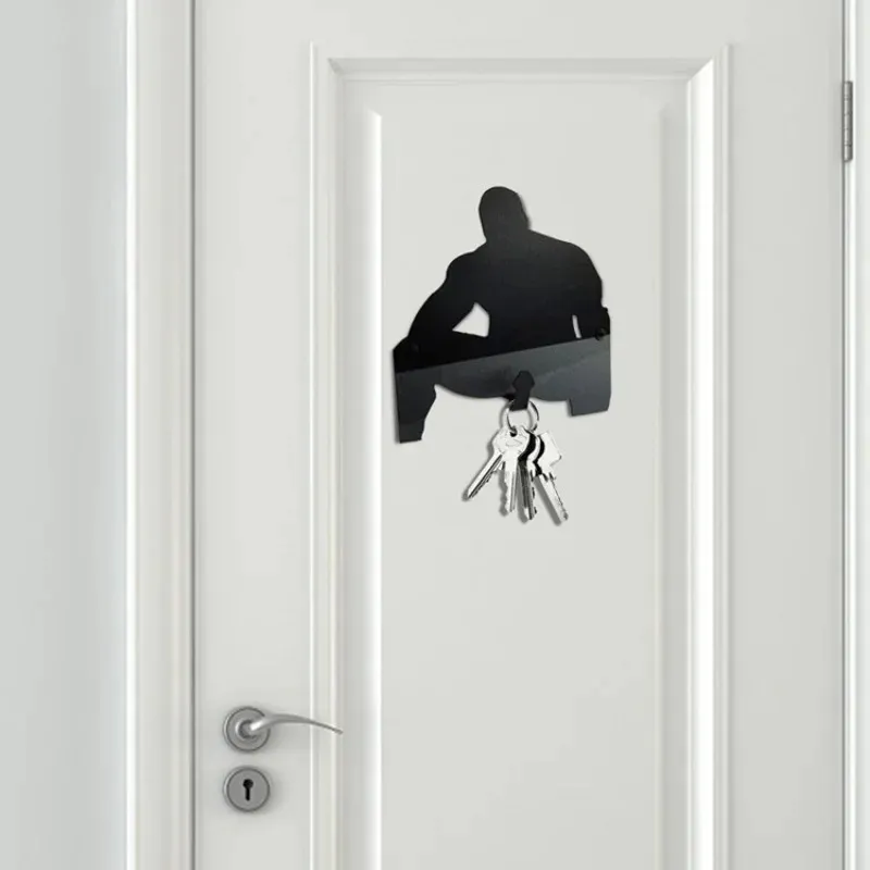 Metal Barry Wood Key Hameder Adult Funny Creative Mur suspendu Porte de chambre à coucher Clé de porte de décoration suspendue Hangle de porte-clés
