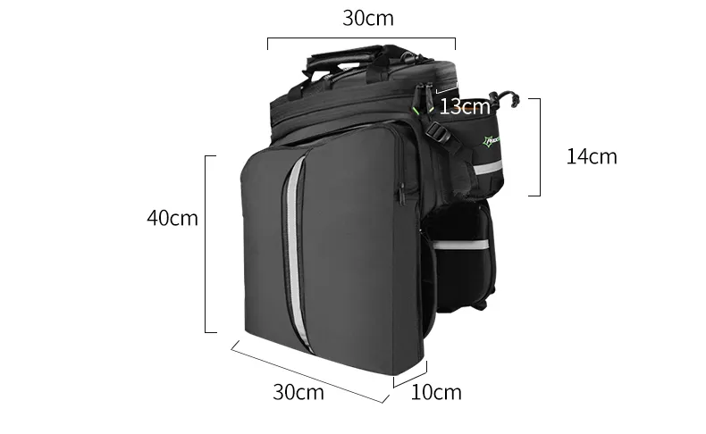ROCKBROS Bike Rack Bag 13L Maximum Capacity