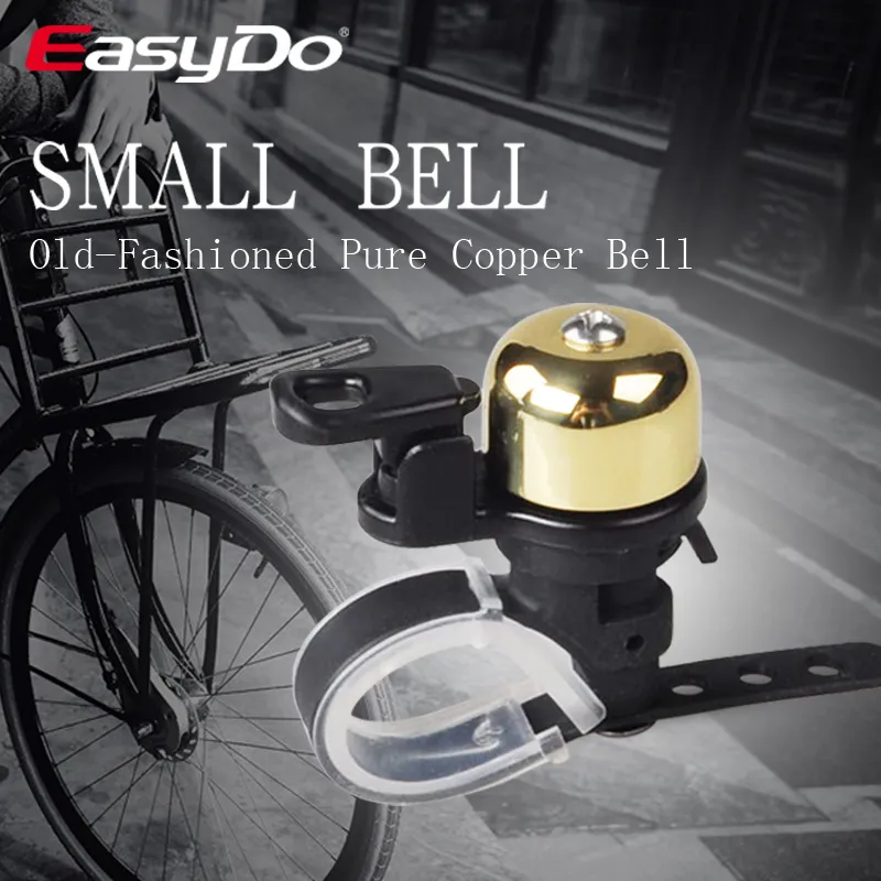 Easydo Bicycle Ring Bell Pure Copper Bell милый маленький мини -звук прозрачный руль Кольцо кольцо горные велосипедные велосипедные аксессуары
