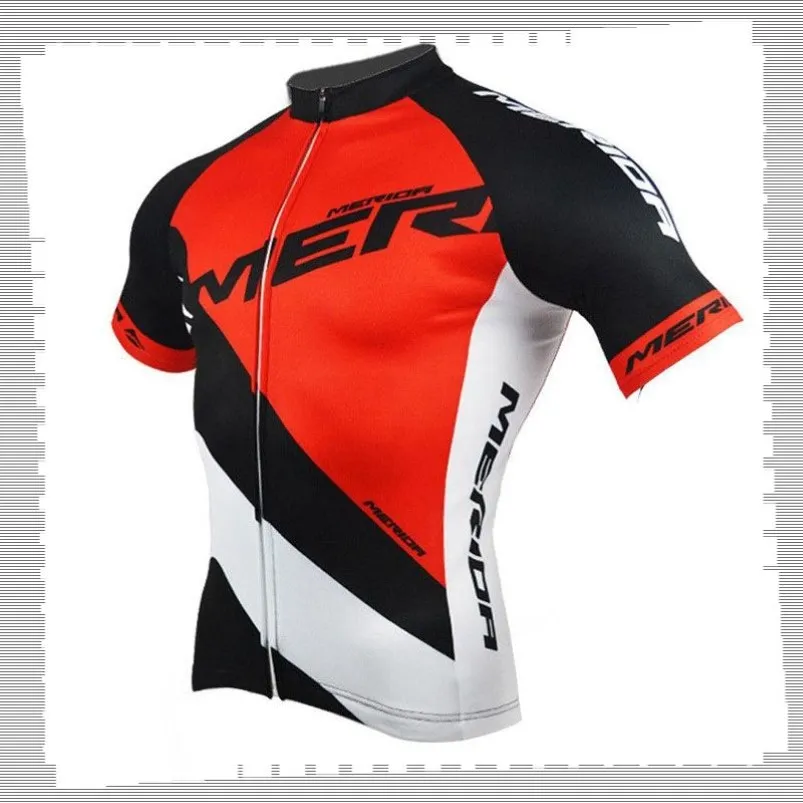 Cicling Jersey Pro Team Merida Mens verão Summer Quick Sports Uniformes uniformes de bicicleta de montanha camisetas
