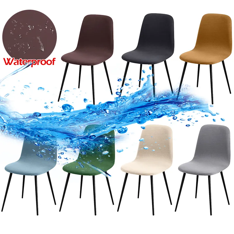 Couverture de chaise imperméable en spandex extension à manger bon marché Couvrages de chaise arrière courte