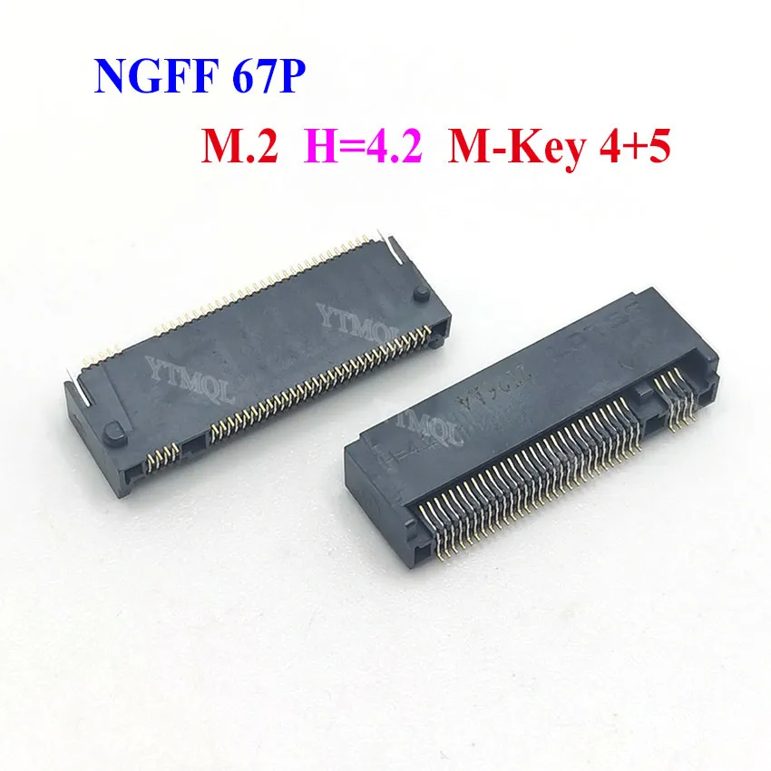 DHgate.com:5PCS M.2 Connector 67P M KEY NGFF interface socket SSD ...