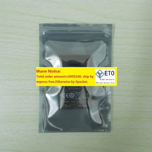 Bolsas de blindaje antiestáticas de 8x12cm (3.1 "x4.7") ESD Bag Antiatic Package Bag Zipper Lock Auto Seal Packing Bag Antistatic Bag LL