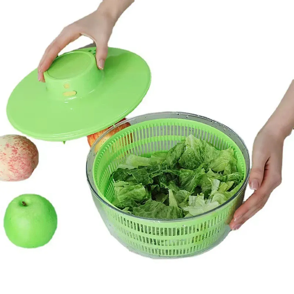 DEHYDRATORS USB Electric Salad Spinner Fruit Vegetabiliska Dehydrator 5L Drain Basket Multifunktionell Shake Snabbtork för Home Bar Kitchen Tool