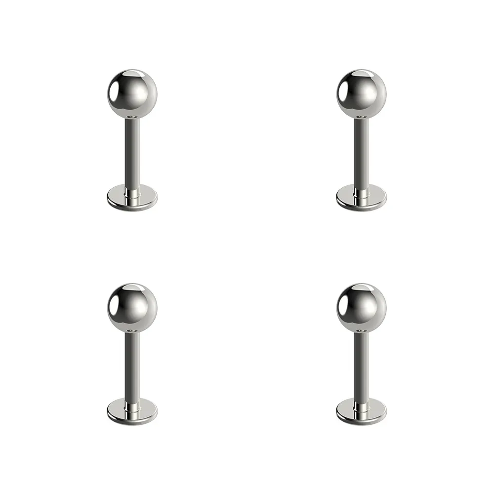 2pcs 0,8 / 1,0 / 1,2 mm ASTM-F136 Titanium Labret Piercing Boucles d'oreilles externes vis monroe lèvre étal