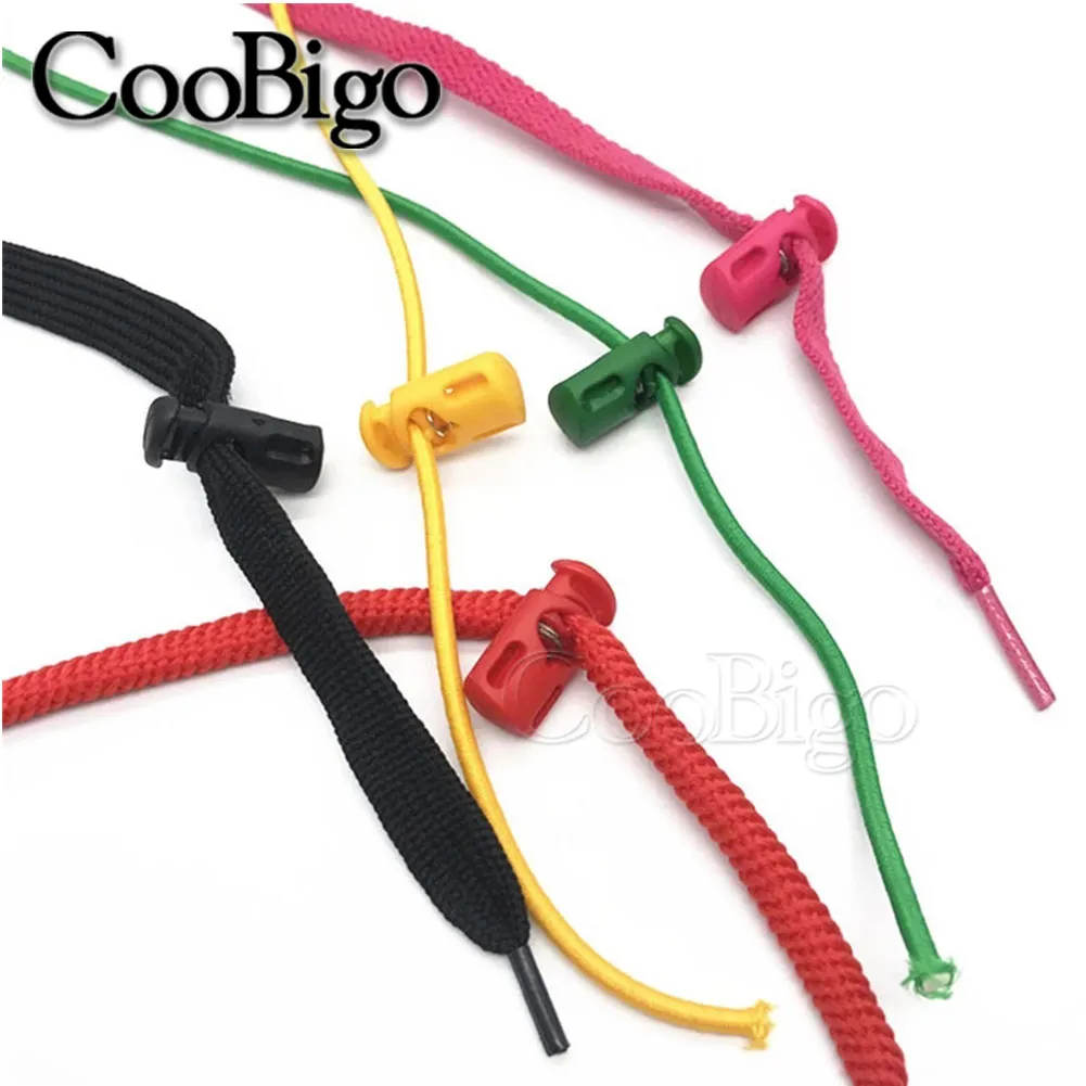 Koordvergrendelingstopschakeling clip paracord schoenvat touw elastische band koord lanyard kleding rugzak diy accessoires kleurrijk 20 stcs
