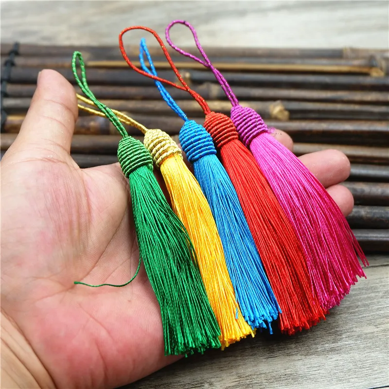 10/20 Pcs length 15cm Hanging Rope Silk Tassels Fringe Sewing Bang Tassel Trim Key Tassels for DIY Embellish Curtain Access