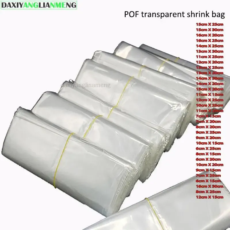 300 stks kleine heldere transparante krimpfolie pakket warmteafdichting pof cadeauverpakking opslag plastic zakken trouwfeest cadeauverpakking