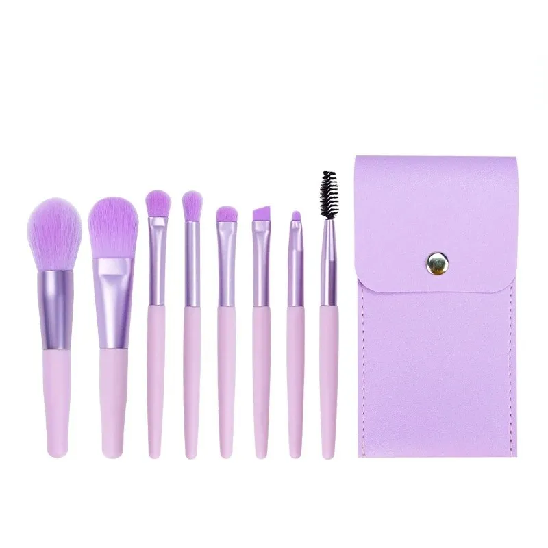 2024 Mini Travel Portable Soft Makeup Borstes Set Eye Shadow Foundation Powder Eyelash Lip Concealer