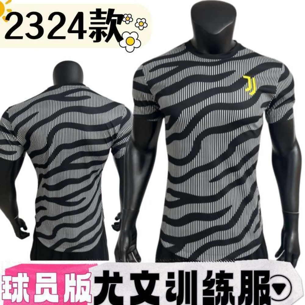 Maglie da calcio da gioco da uomo 23/24 Juve pre -match di allenamento per allenamento versioni Sportswear Football Jersey