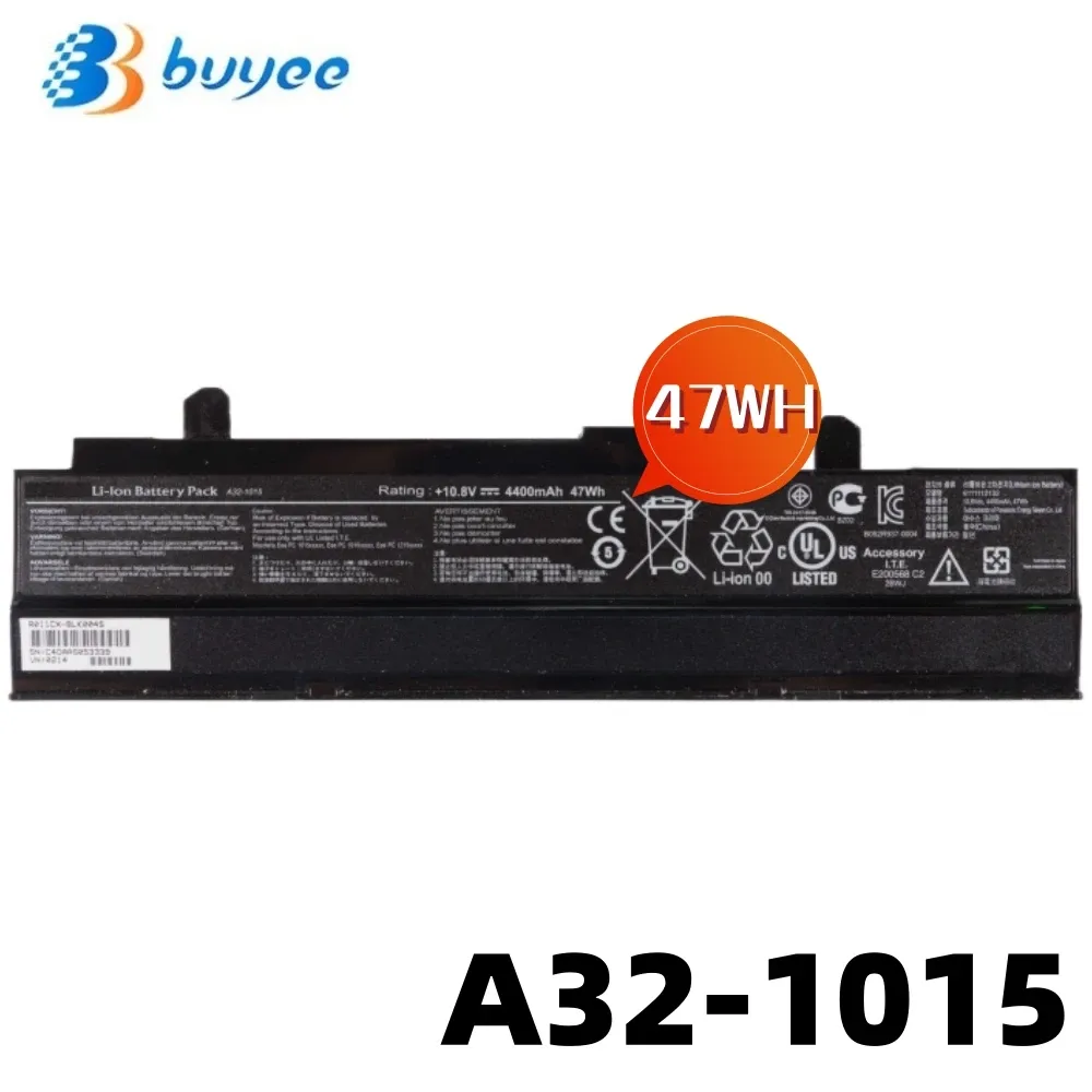 Batteries A311015 A321015 Batterie d'ordinateur portable pour ASUS EEE PC VX6 1011 1015 1015P 1015PE 1016 SÉRIE AL311015 PL321015 10.8V 47W