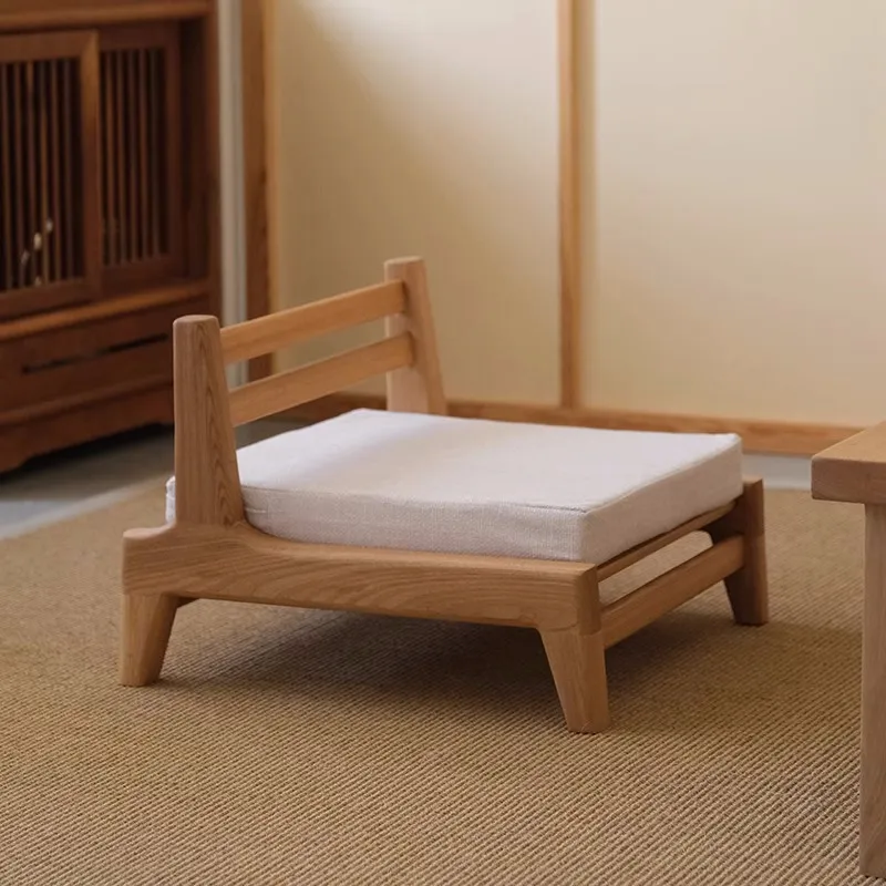 Meditation Chair Wooden Floor Seat Japanese Zaisu Floor Chair Wood