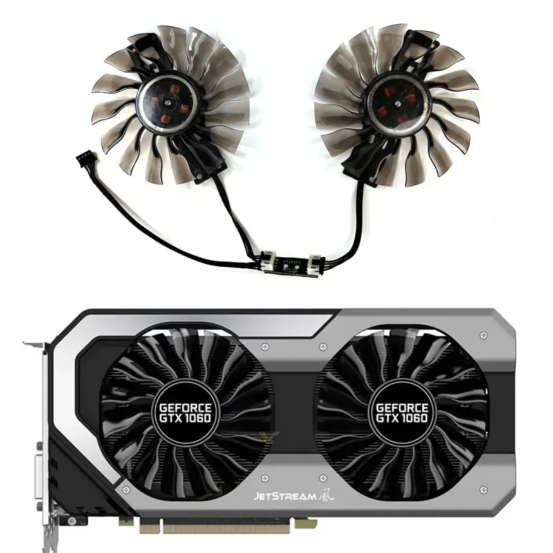 Pads fã de refrigeração de pregos 88mm 4pin ga92s2h palit gtx1060 gpu ventilador para palit gtx 1060 jettream graphics leting fã de resfriamento