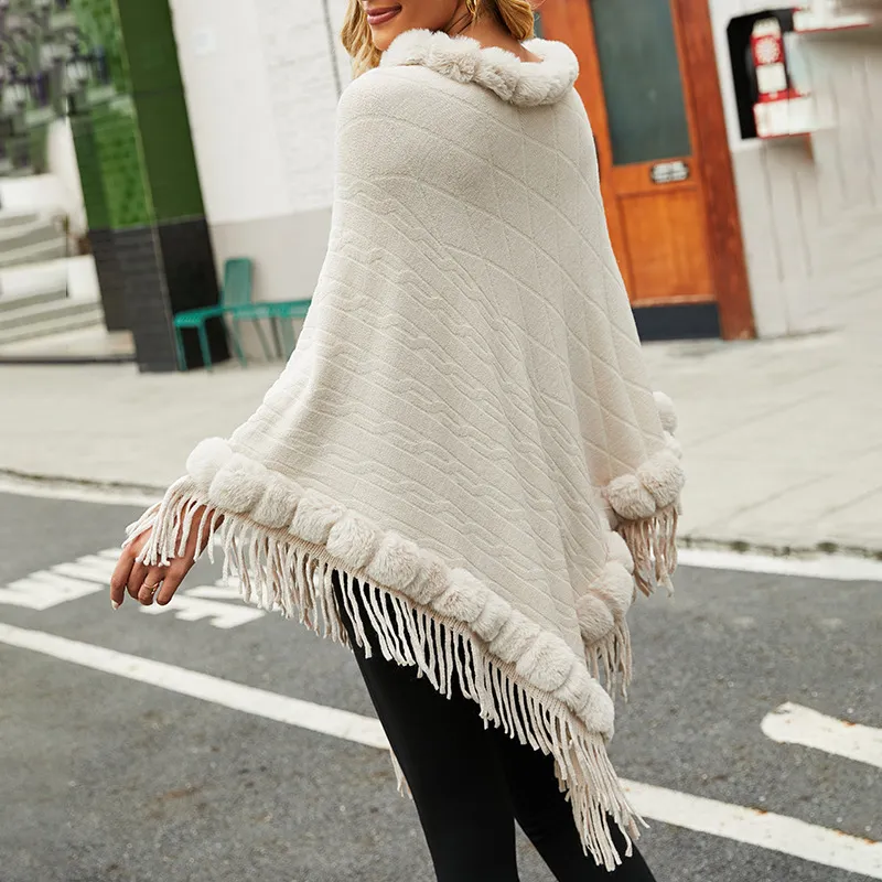Oversized knit cape sweater clearance