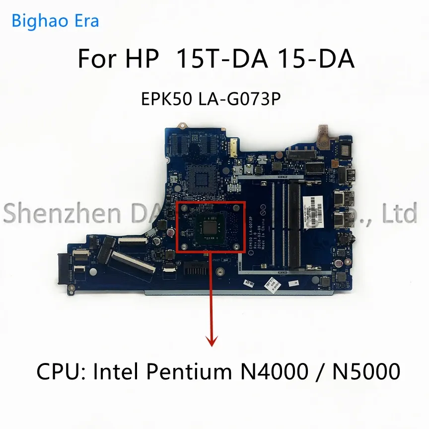 Scheda madre per HP 15TDA 15DA Laptop Madono con Intel N4000 N5000 CPU DDR4 EPK50 LAG073P SPS: L20375601 L20375601 L20375001