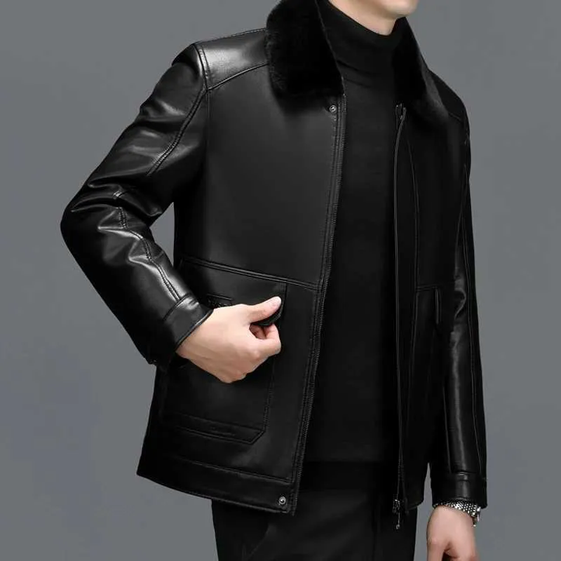 New Mens Genuine Leather Faux Leather One Piece Leather New Mens Genuine Leather Faux Leather One Piece Leather