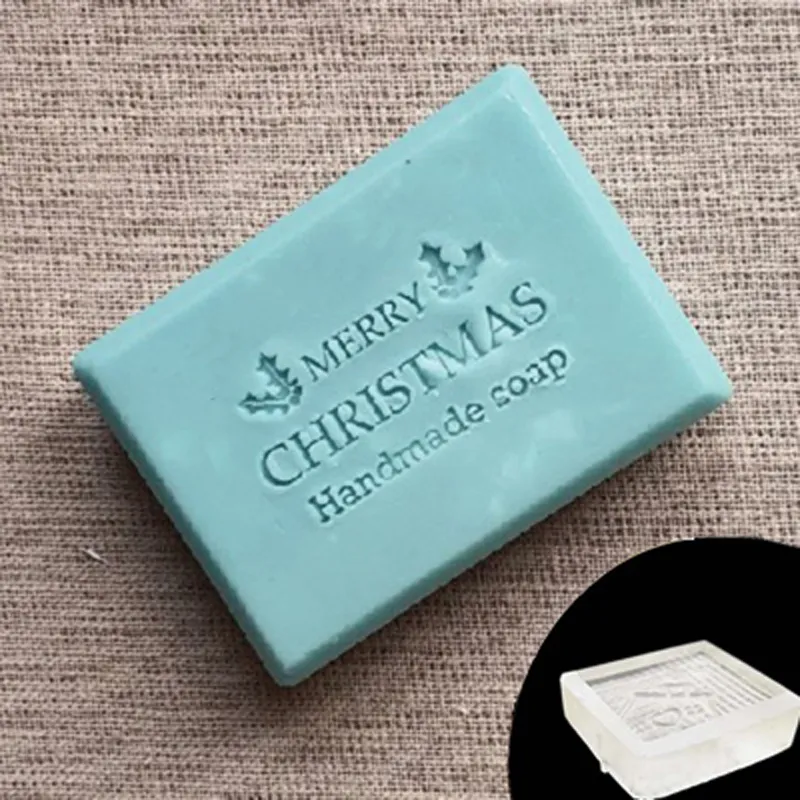 Прозрачная мыловая штампа ручной работы, серия с Рождеством, акриловое мыло, инструменты главы, пользовательские марки, подарки, 40 мм