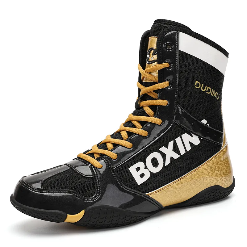 Professional Boxing Shoes Breathable Wrestling Shoes, Training Shoe For Adult Youth Men Women Non Slip Rubber Sole Lightweight Boots Black 11