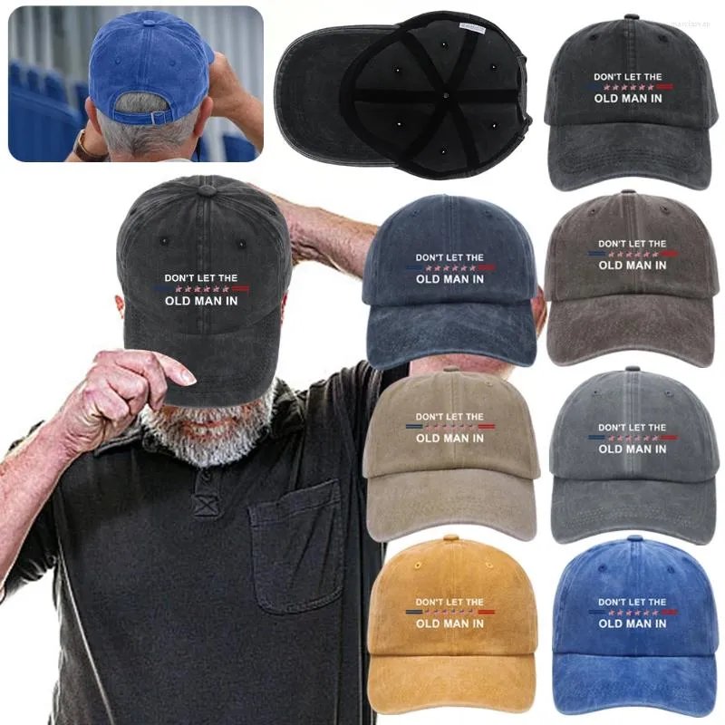 Bandanas nie pozwól starego mężczyzny w vintage amerykańskiej flagi baseballowej, regulowana niska czapki unisex kapelusz dla mężczyzn