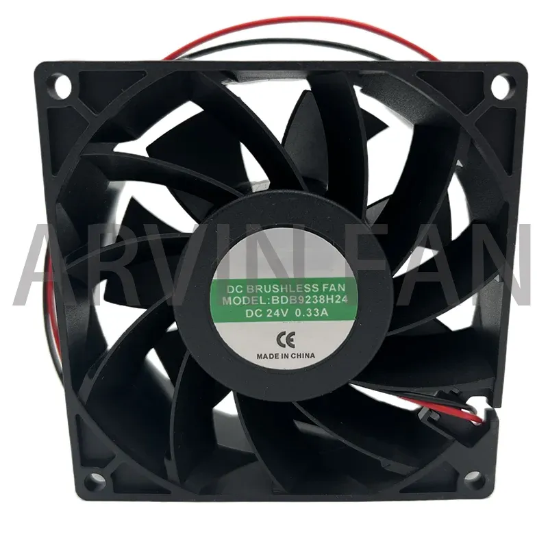 Chain/Miner Cooling Fan 92*92*38mm Replace BDB9238H24 24V 0.33A 2 line 2PIN DC BRUSHLES FAN