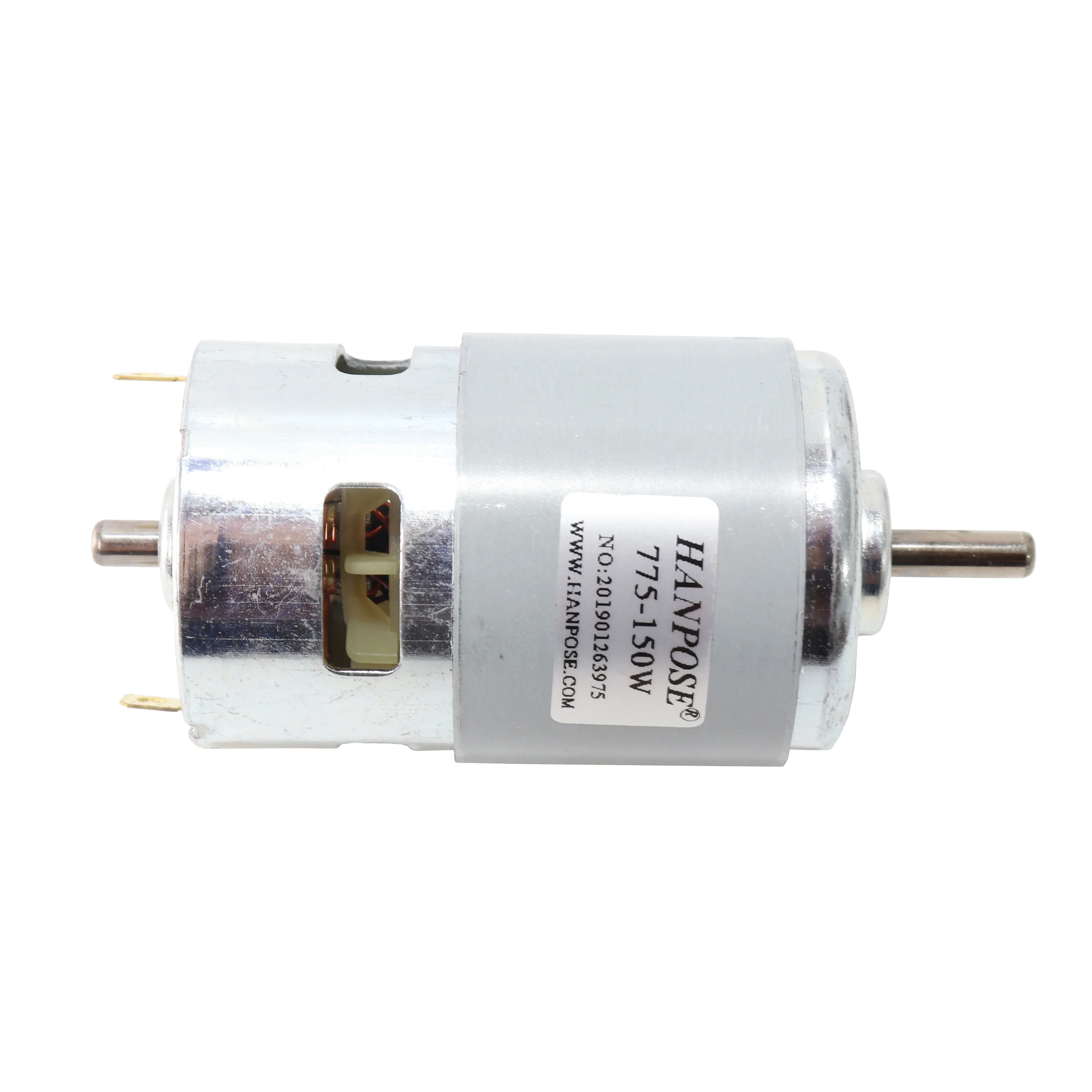 Durável 775 795 895 Motor do eixo 3000-12000 rpm Motor Brush Motors DC 775 150W Motor de cortador de grama com dois rolamentos de esferas classificadas