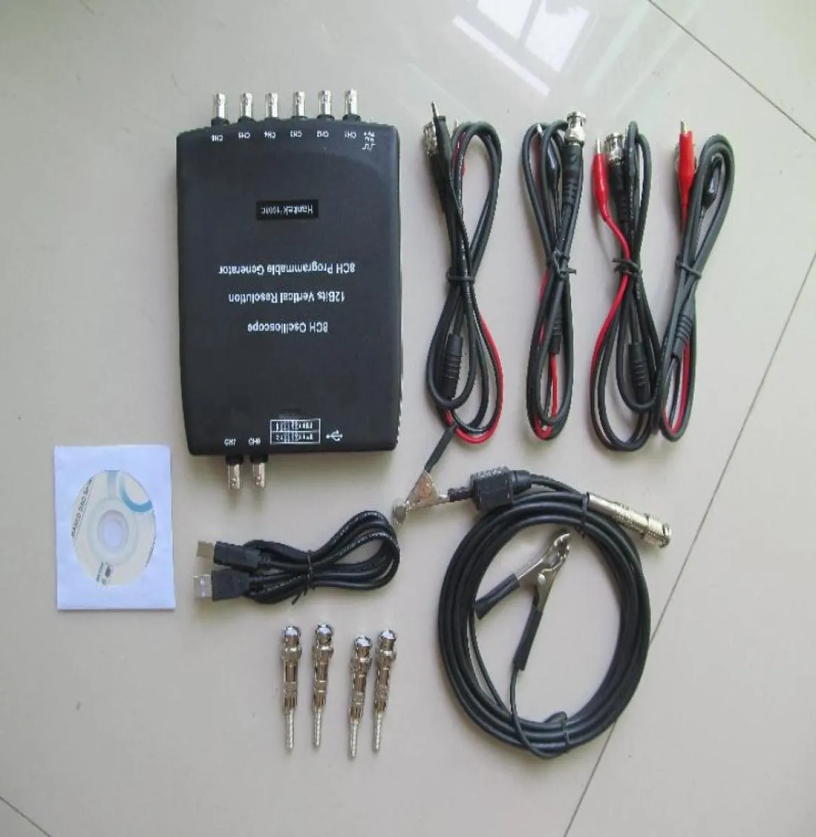 أحدث الذبذبات Hantek 1008c 8ch PC USB Automotive Diagnostic Digital Oscilloscope DAQ مولد برنامج DHL 6379094