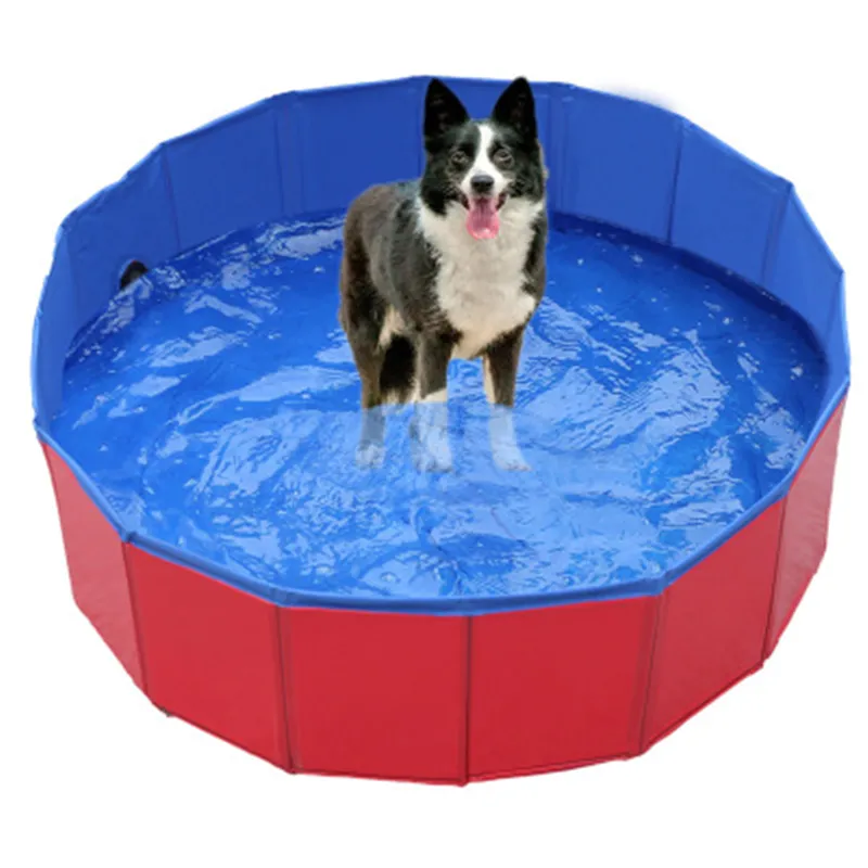 Hund simbassäng fällbar husdjur pool badbad badkar badkar husdjur hopfällbar badpool för hundar katter barn grossist