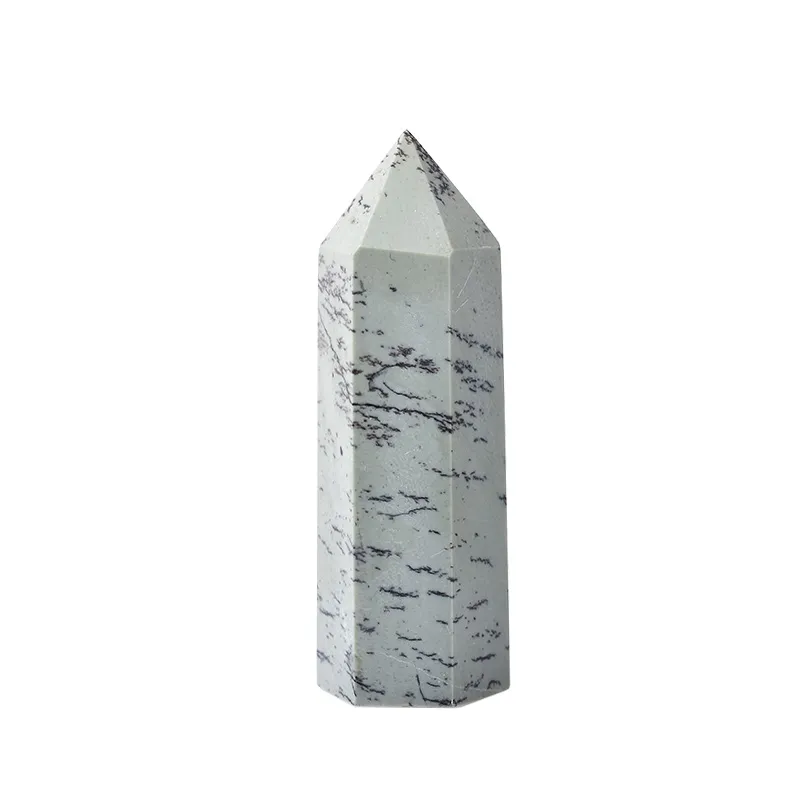 PLANTES NATURES PLANTES AQUATIQUES JADE CRISTAL Point Point Wand Guérison Energy Quartz Decor Home Reiki Polied 50-80 mm Stone sculptée