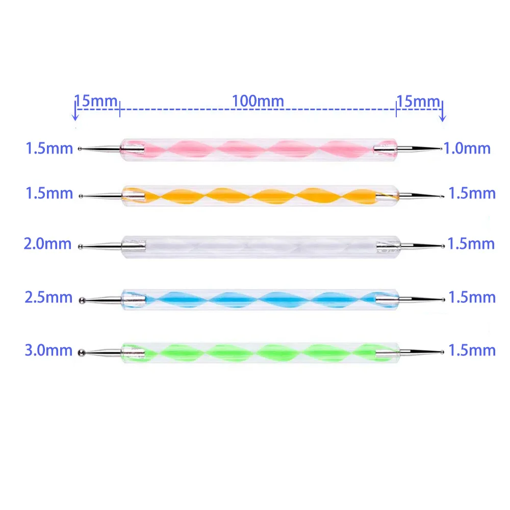 Dotting Pen Tool Ball Stylus Set Tool Set Tool Set Sylus pour la sculpture des outils de modélisation Rock Painting Pottery Tool