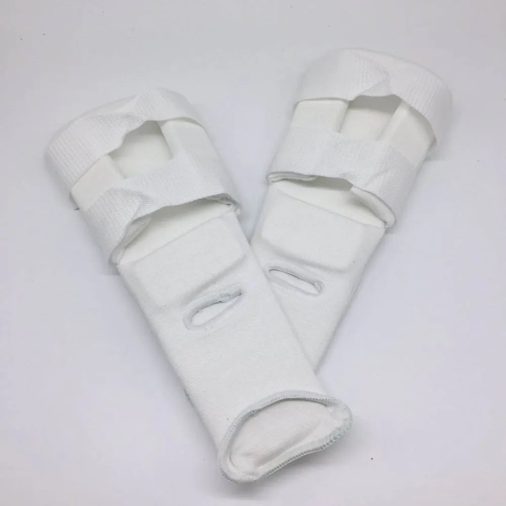 Sinobudo Kyokushinkai Protetor de perna de karatê Kyokushin Shin Guards de Kick Boxing Protetores de Karate Shank White