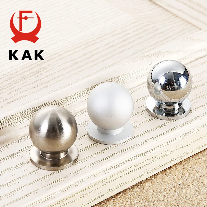 KAK 2.3X2.5CM Aluminium alloy solid Cabinet Drawer Knobs Simple Wardrobe Door Pull Circle Handles Modern Furniture Hardware