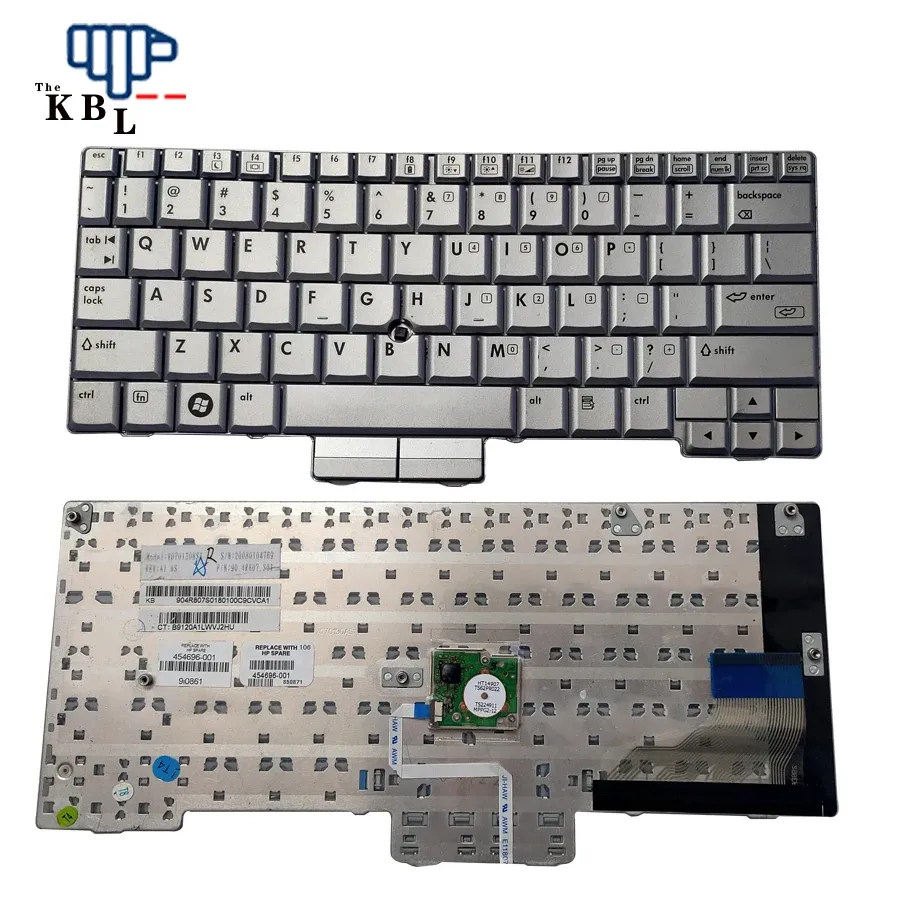 Keyboards New US Language For HP 2710 2710P 2730 2730P SILVER No Backlight Laptop Keyboard V070130BS1 2PTDH3560
