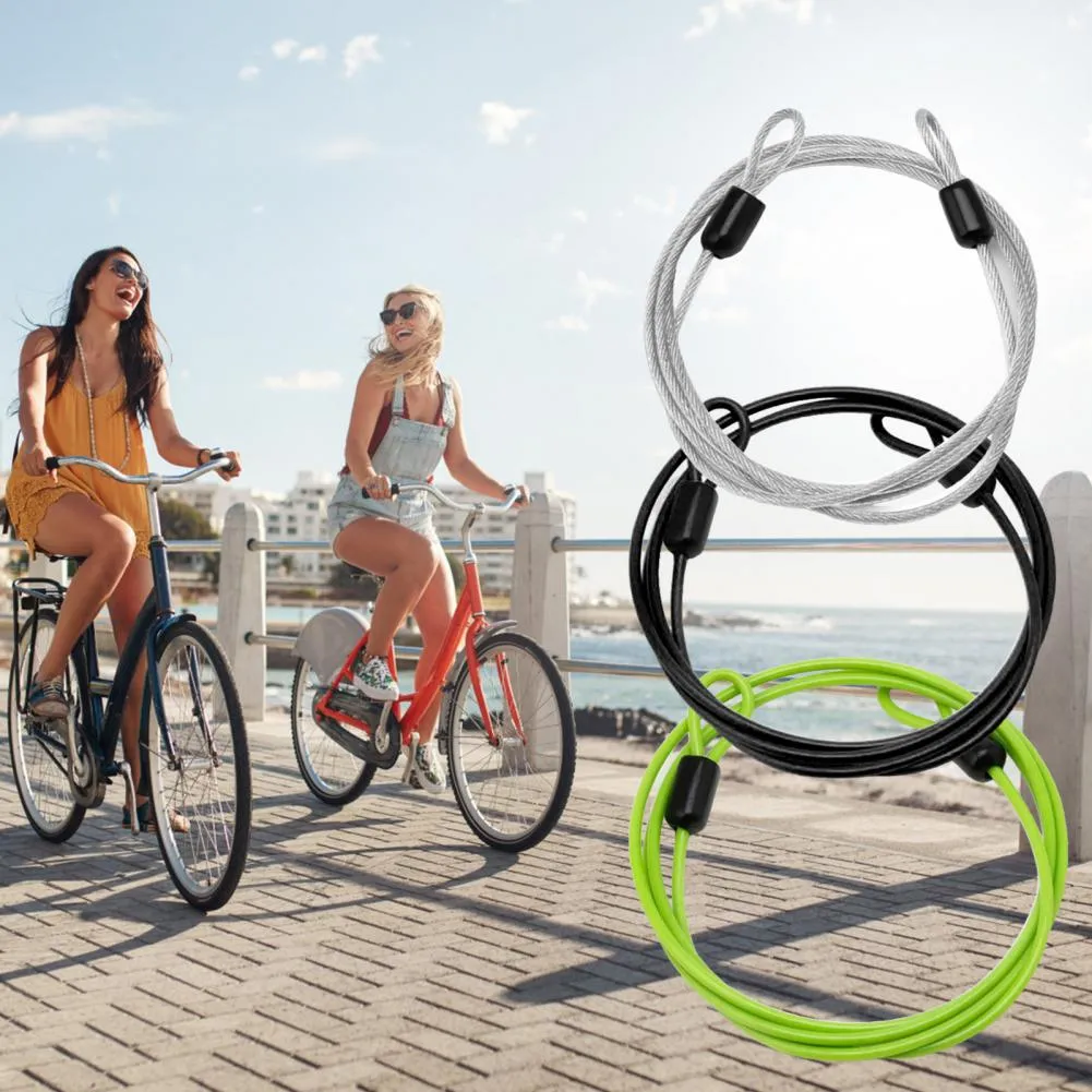 Serrure de vélo de vélo largement utilisé conception de la bague à double tête de la tête antivol corde de verrouillage de vélo de sécurité pour les accessoires de vélo