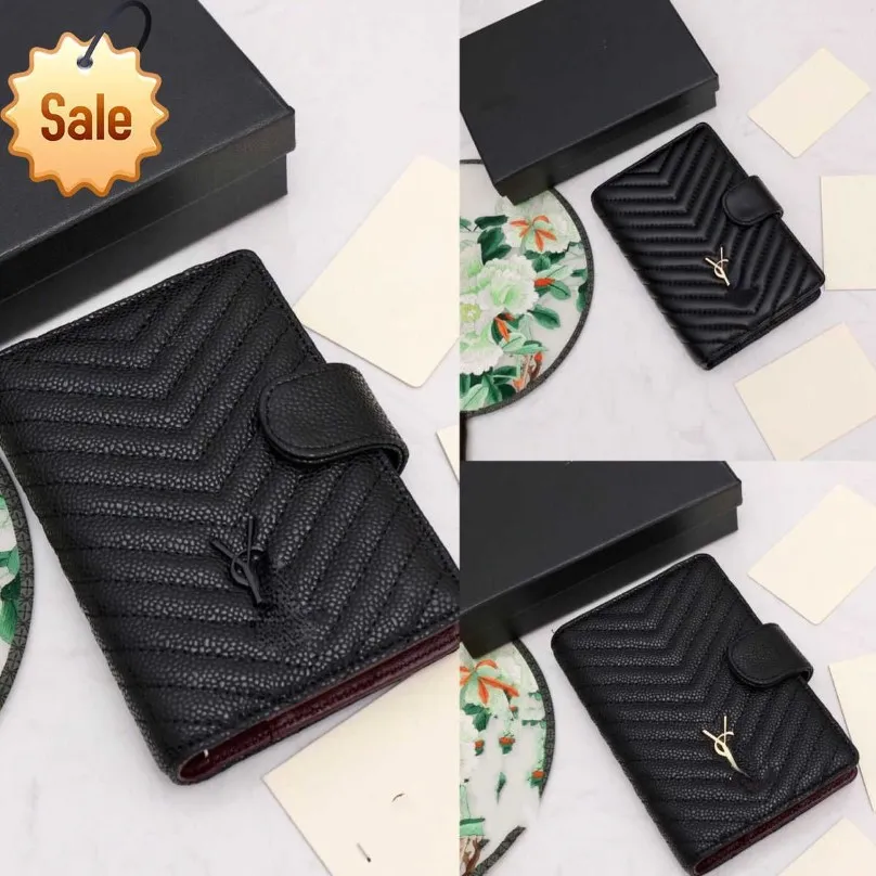 Luxury Designer Brand Wallet Card Bag 2023 New Women's Fashion Texture Purse Multifunctional Portable Buckle Purse Gift Box P265Q