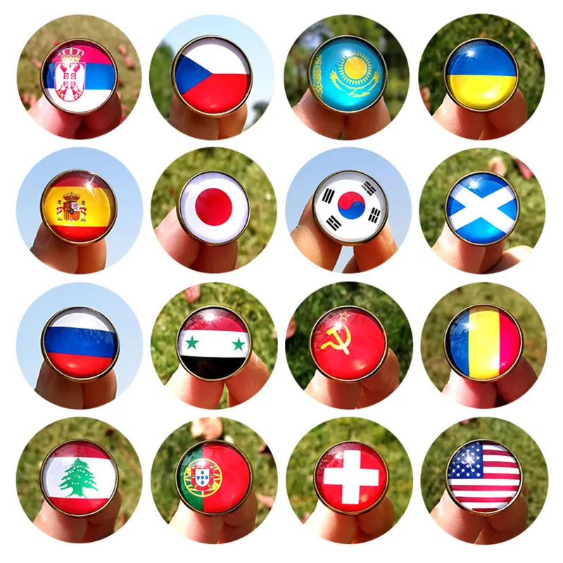 Oekraïne Rusland UK Duitsland USA vlag revers Pin Badges voor kleding Backpack International Travel Country Flag Broches Friendship