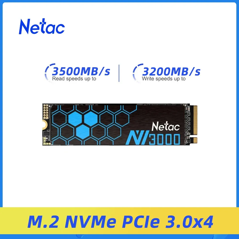 Enheter Netac NV3000 M2 SSD 500 GB 1TB M.2 NVME 3500MB/S M2 2280 PCIe 3.0 250 GB 2TB Internt fast tillstånd för bärbar dator för bärbar dator